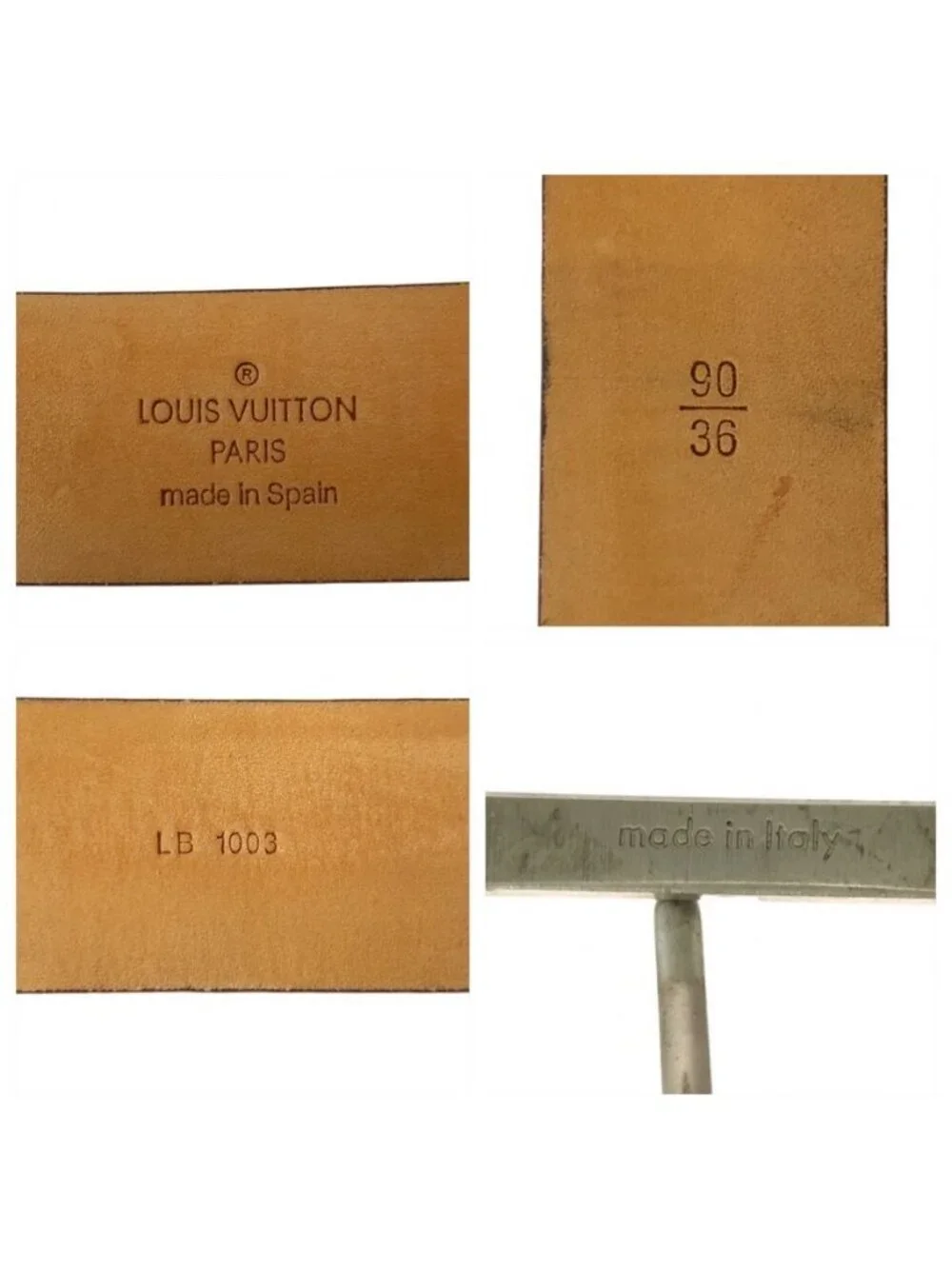 Louis Vuitton Monogram Line 90 Brown Silver Metal Belt